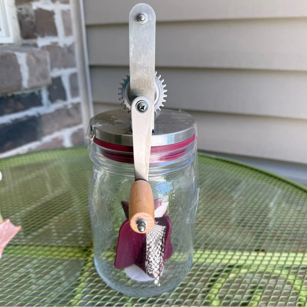 Kilner Glass Butter Churner with Red Accents - Picture 2 of 6